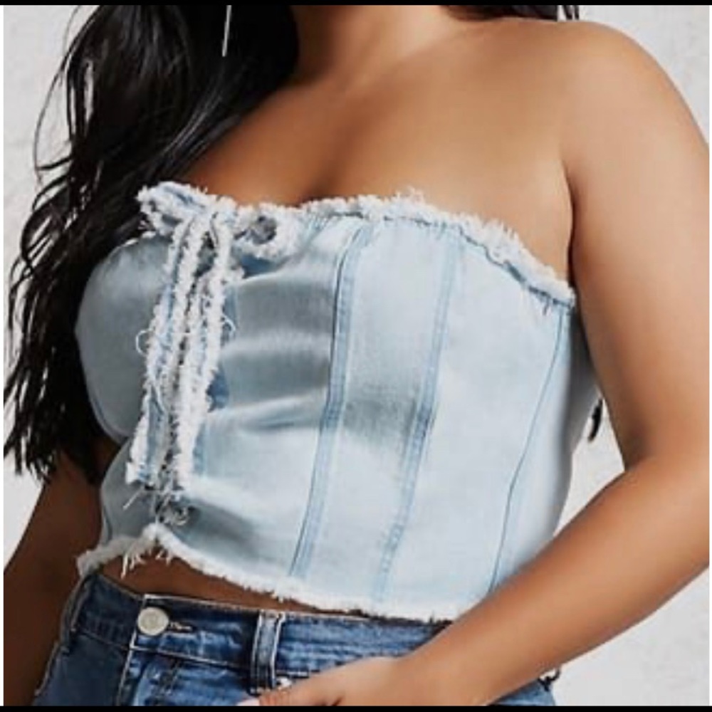 Plus Size Denim Top